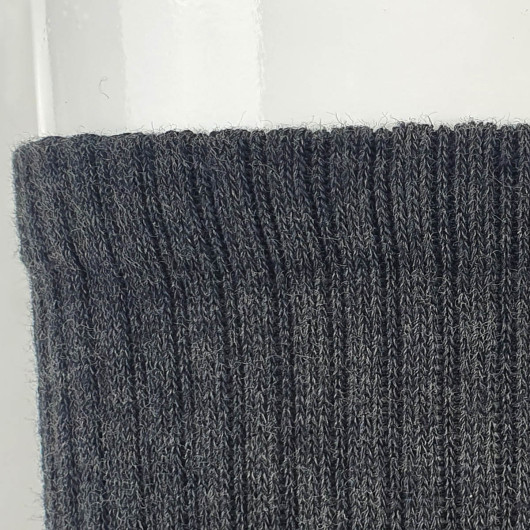 Embroidered Crew Socks Detail Charcoal